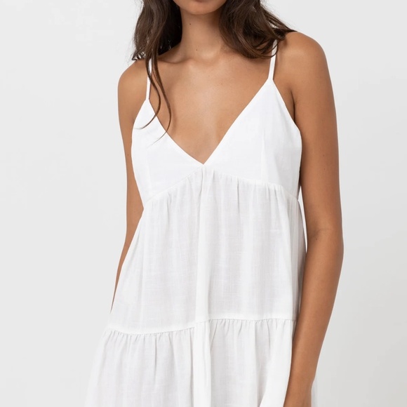 Rhythm Classic Tiered Mini Dress Size S - Picture 2 of 6